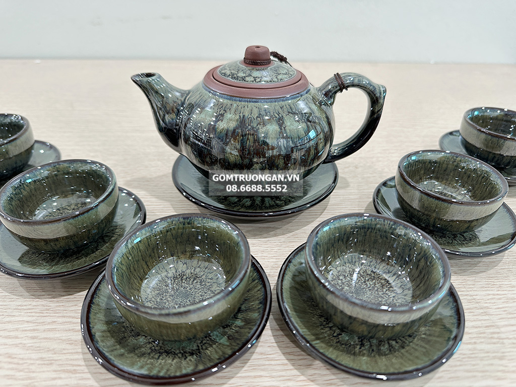 Bộ ấm trà tử sa Lục Thạch nghệ nhân Bát Tràng 4